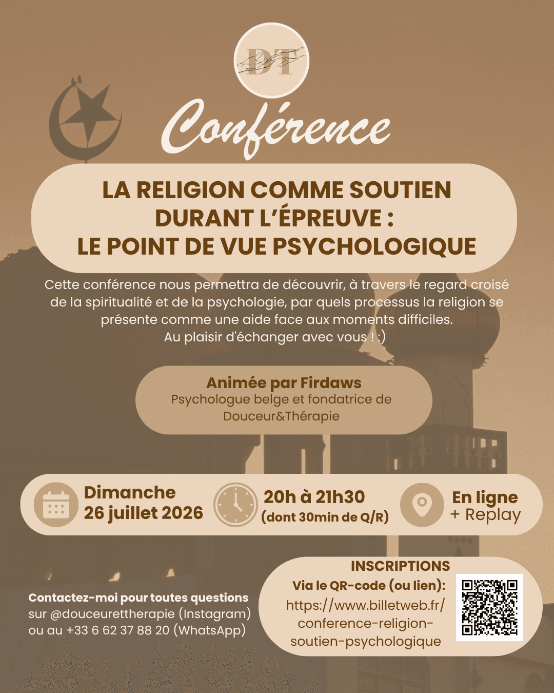 Conférence "La religion comme soutien durant l'épreuve : le point de vue psychologique"